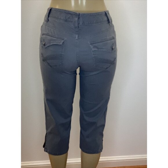 Sonoma Modern Fit Grey Jean Capri With Zippers On Bottom Of Legs - Picture 6 of 8